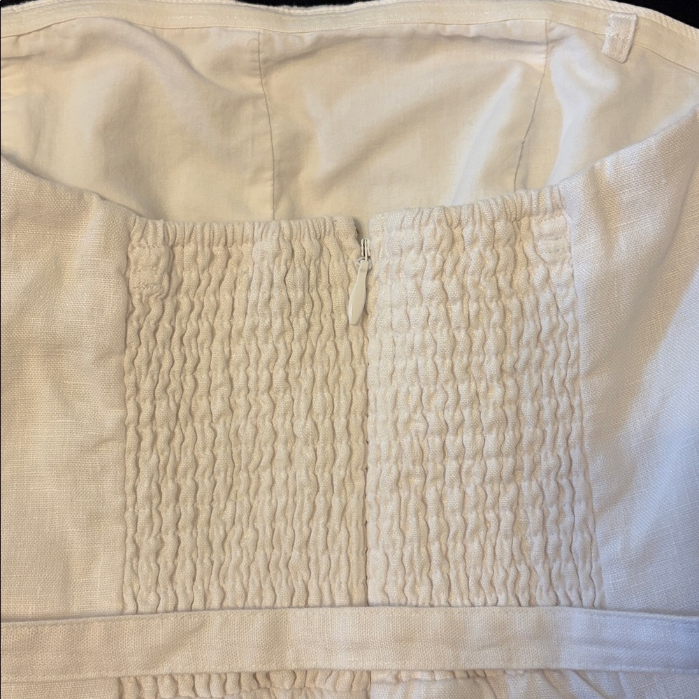Abercrombie & Fitch Cream Strapless Peplum Top - Picture 4 of 6
